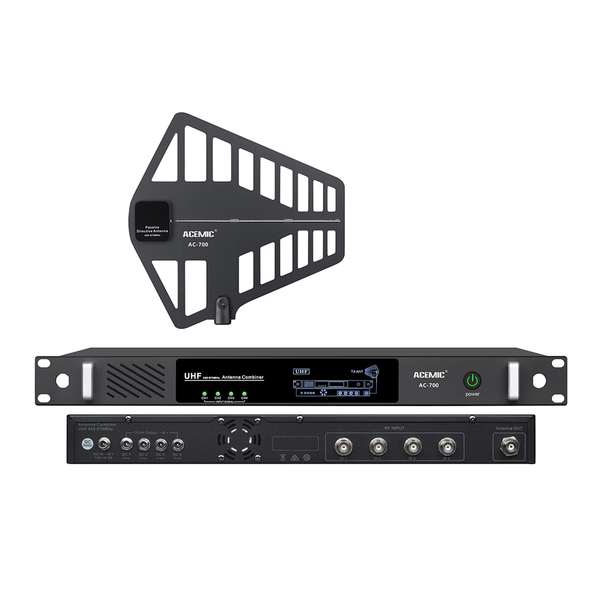 AC-700 Active Antenna Combiner for In-Ear Monitor System