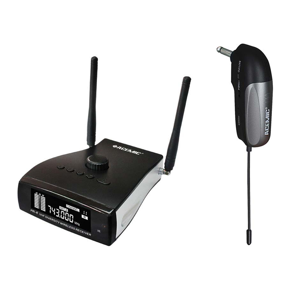 PR-8/GT-1 Wireless Guitar System 30-Degree Angle