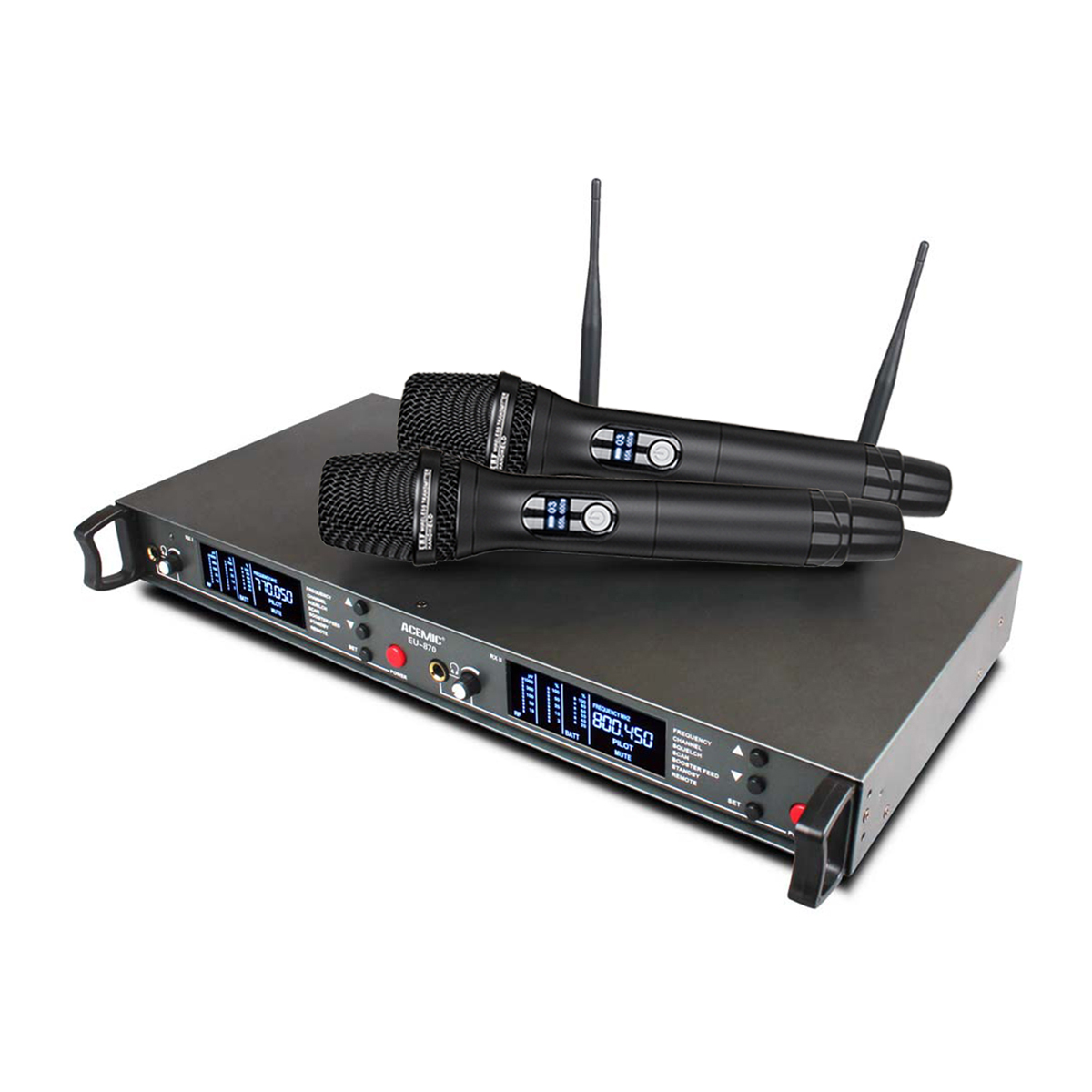 EU-870 Dual Wireless Microphone System for Public Speaking