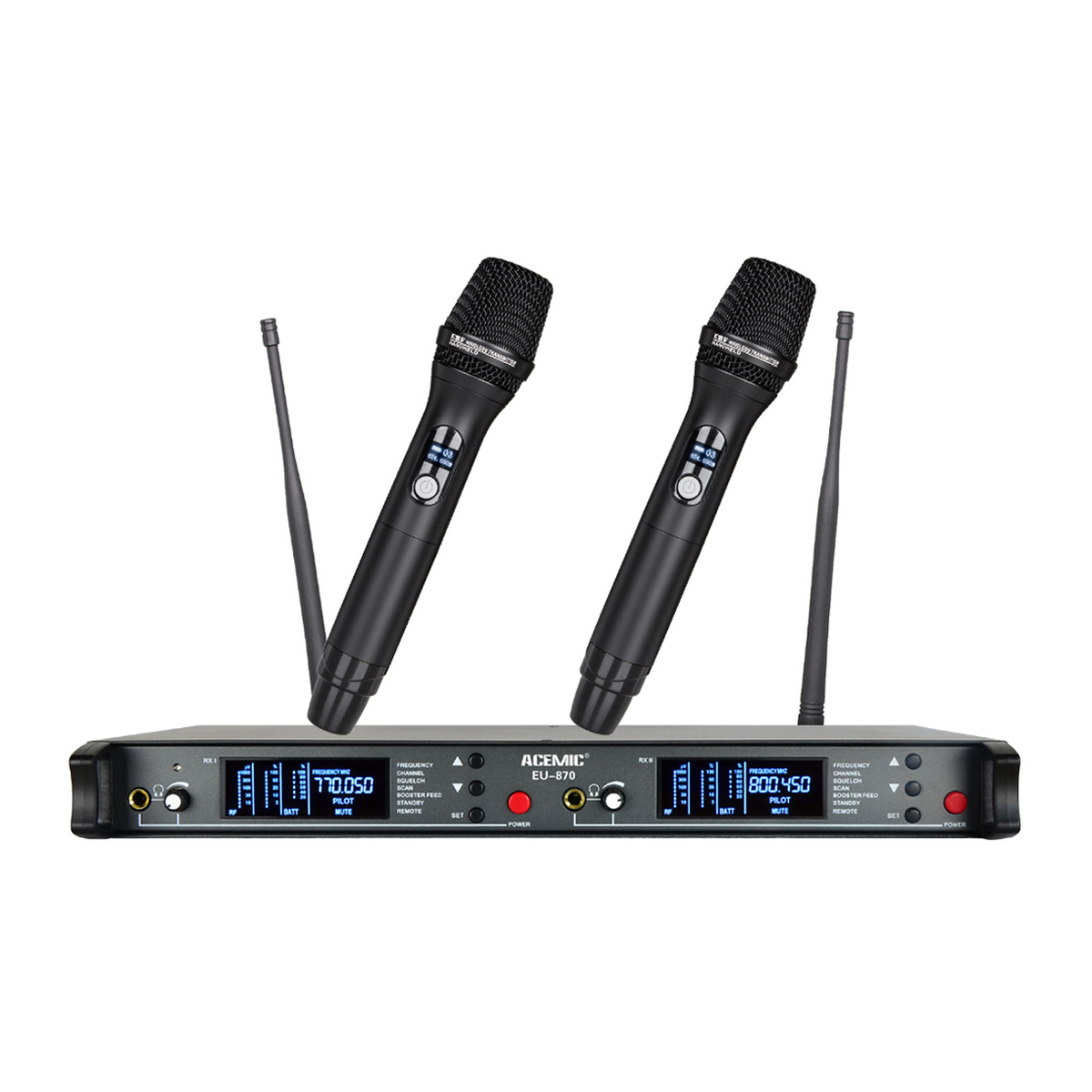 EU-870 Dual Wireless Microphone System for Public Speaking