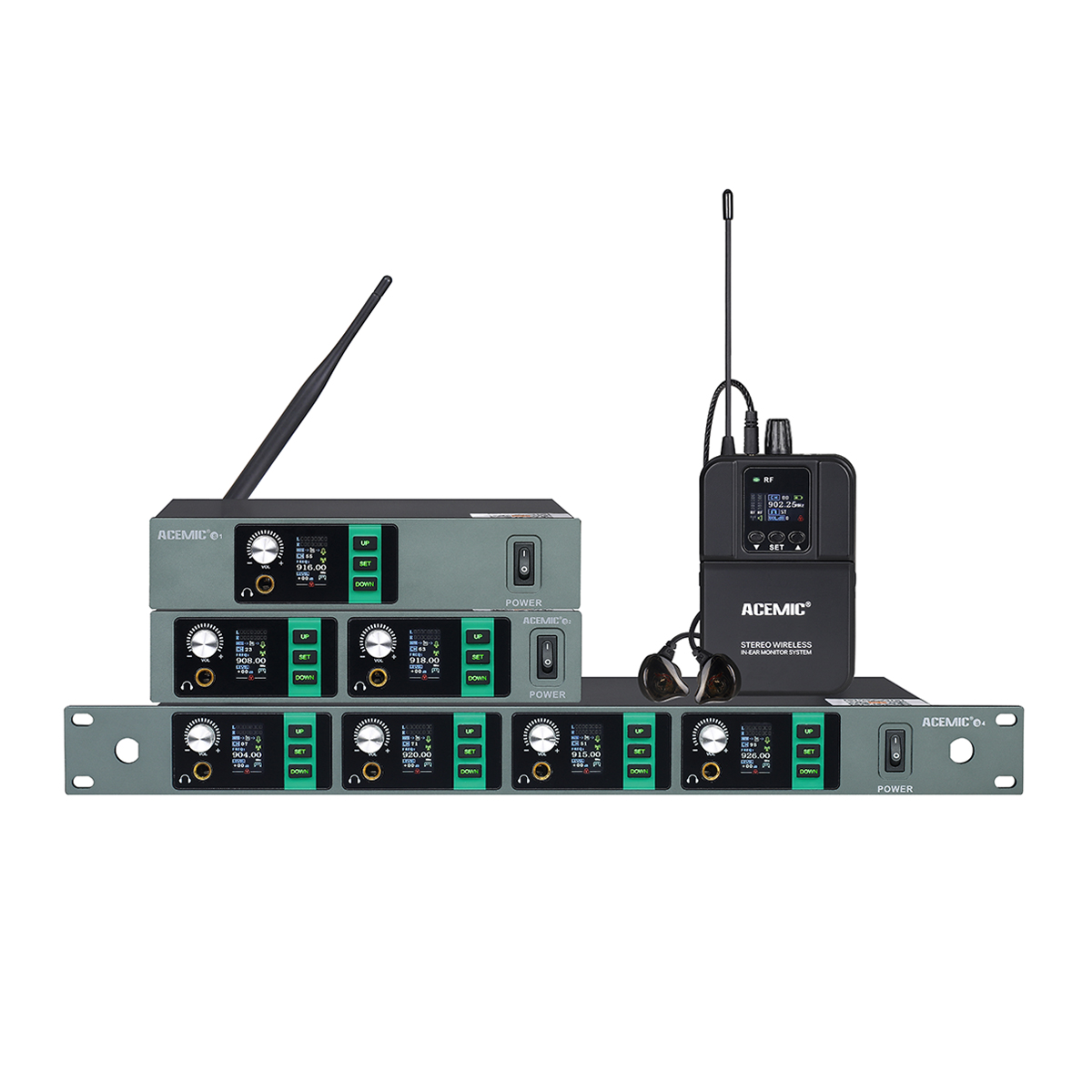 S2 Stereo Wireless In-Ear Monitor System Dual Channel