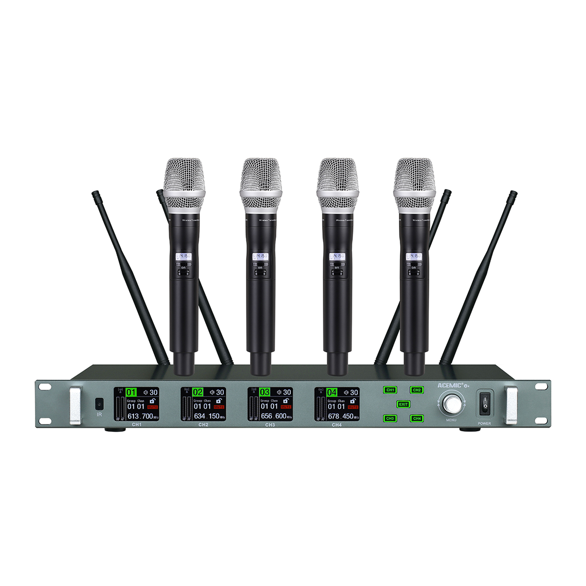 X4 4 Channel Wireless Microphone System for Stage