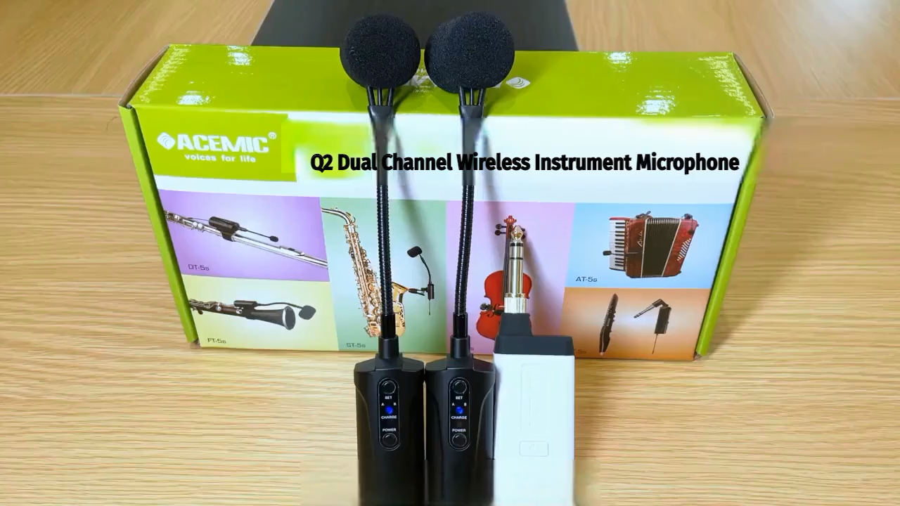 Q2/HT-5 Wireless Harmonica Microphone Dual Channel