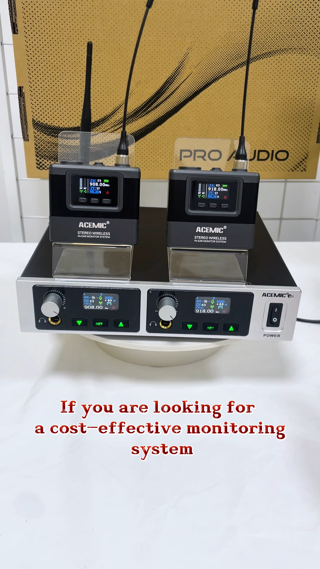 S2A Stereo Wireless In-Ear Monitor System for Stage