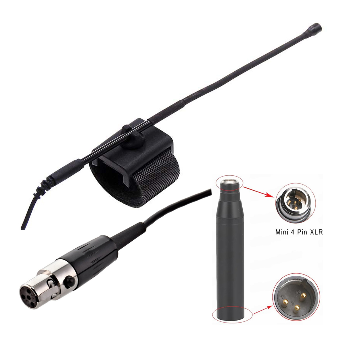 FT-10 Wired Flute Microphone for Recording